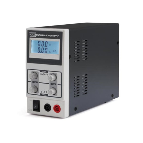 SCHAKELENDE DC-LABOVOEDING 0-30 VDC / 0-5 A MAX MET LCD-SCHERM SCHAKELENDE DC-LABOVOEDING 0-30 VDC / 0-5 A MAX MET LCD-SCHERM