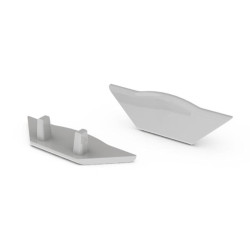 ABS-AFSLUITDOP VOOR LED-PROFIEL ALU-CORNER - ZONDER KABELDOORVOER - GRIJS ABS-AFSLUITDOP VOOR LED-PROFIEL ALU-CORNER - ZONDER KABELDOORVOER - GRIJS