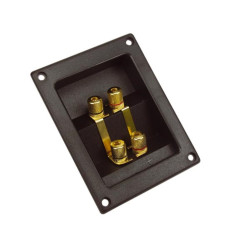 DUBBELE LUIDSPREKERAANSLUITING - RECHTHOEKIG - VERGULD DUBBELE LUIDSPREKERAANSLUITING - RECHTHOEKIG - VERGULD