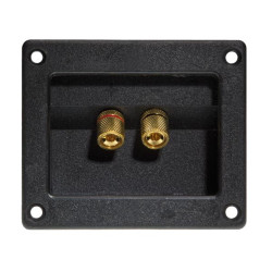 DUBBELE LUIDSPREKERAANSLUITING - VIERKANT - VERGULD DUBBELE LUIDSPREKERAANSLUITING - VIERKANT - VERGULD