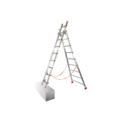 Combinatieladder, aluminium, type ATLANTA, lengte: 2m, 2 x 7 treden Combinatieladder, aluminium, type ATLANTA, lengte: 2m, 2 x 7 treden