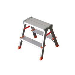 Dubbelzijdig opstaphulpmiddel, aluminium, 2x2 treden, type FILO Dubbelzijdig opstaphulpmiddel, aluminium, 2x2 treden, type FILO