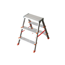 Dubbelzijdig trapgereedschap, aluminium, 2x3 treden, type FILO
