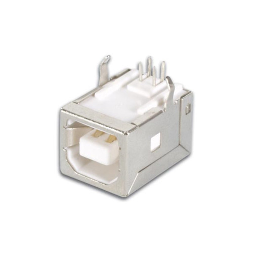 USB B VROUWELIJK, ENKELVOUDIGE CONNECTOR 90°, VOOR PCB USB B VROUWELIJK, ENKELVOUDIGE CONNECTOR 90°, VOOR PCB