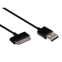 APPLE 30-POLIG (MANNELIJK) NAAR USB 2.0 A (MANNELIJK) KABEL - ZWART - 1 m