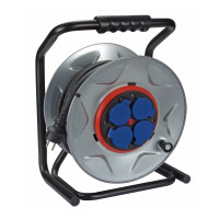 PROFESSIONELE NEOPREEN KABELHASPEL MET ANTI TWIST - 40 m - 3G2.5 - 4 STOPCONTACTEN - PENAARDE