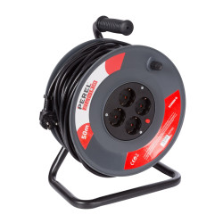 KABELHASPEL 50 m - 3G1.5 - 4 STOPCONTACTEN - RANDAARDE