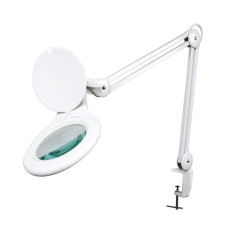 LED bureauwerklamp met vergrootglas - 8 dioptrie - 8 W - 60 LED's - wit